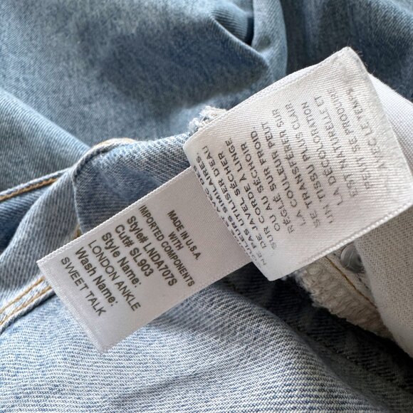 SLVRLAKE London High Rise Straight Ankle Denim Jeans in Sweet Talk | Size 30 - Picture 12 of 12